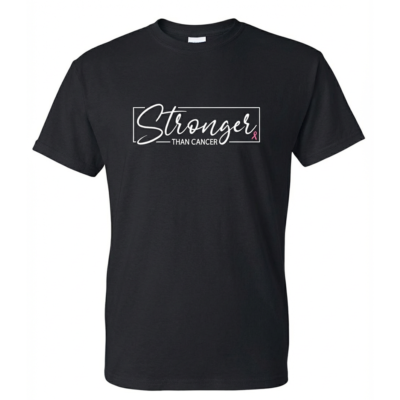Stronger Than Cancer Adult Black T-Shirt